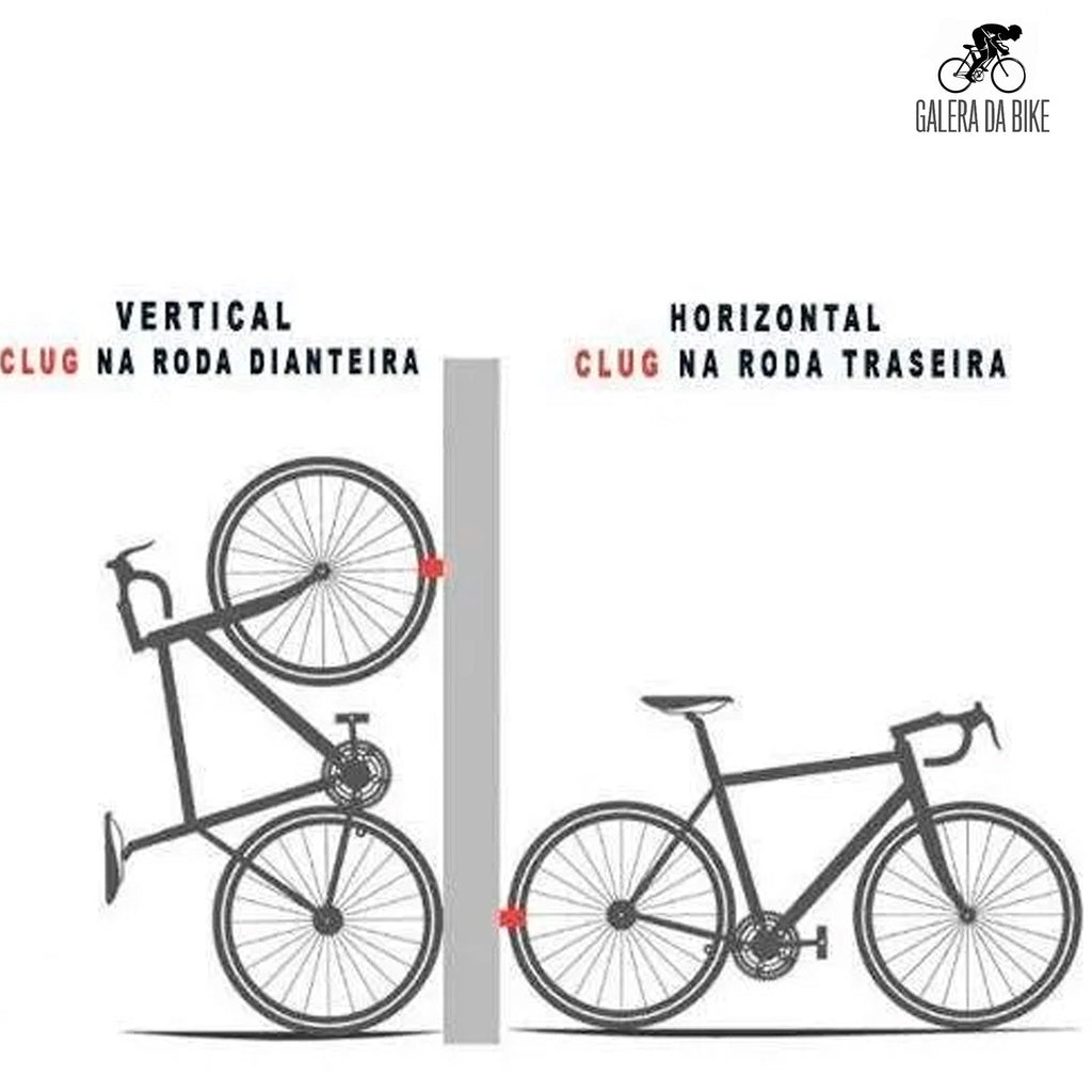 New Clug Suporte Parede Bicicleta MTB Speed Compatível Aros 16-29