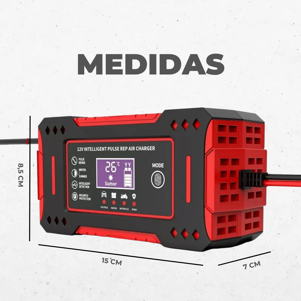 Carregador de Bateria 12v Bivolt Inteligente