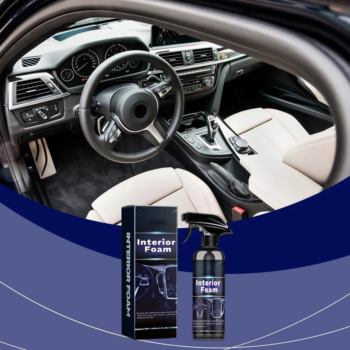 Limpador de Estofados Automotivos Espuma Versátil