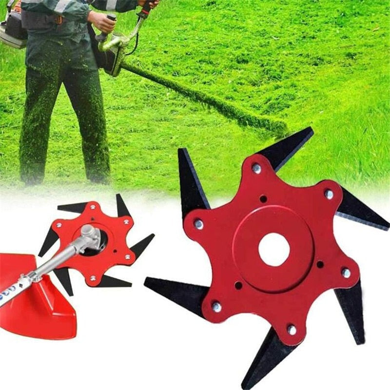 Disco de Corte para Roçadeira Universal com 6 Lâminas de Titânio Diamantado