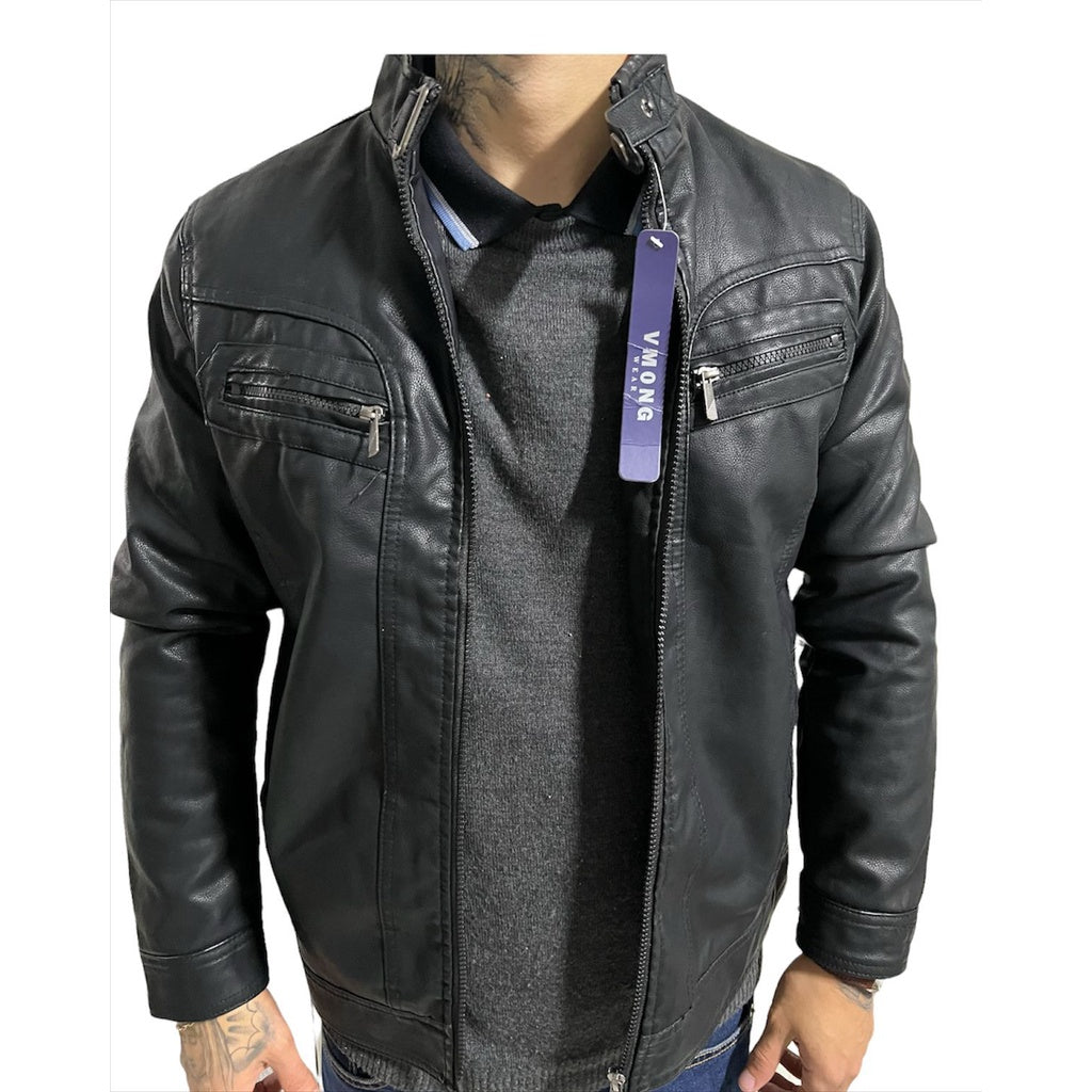 Jaqueta Couro Masculina Moderna Promoção Pronta Entrega - AMZ
