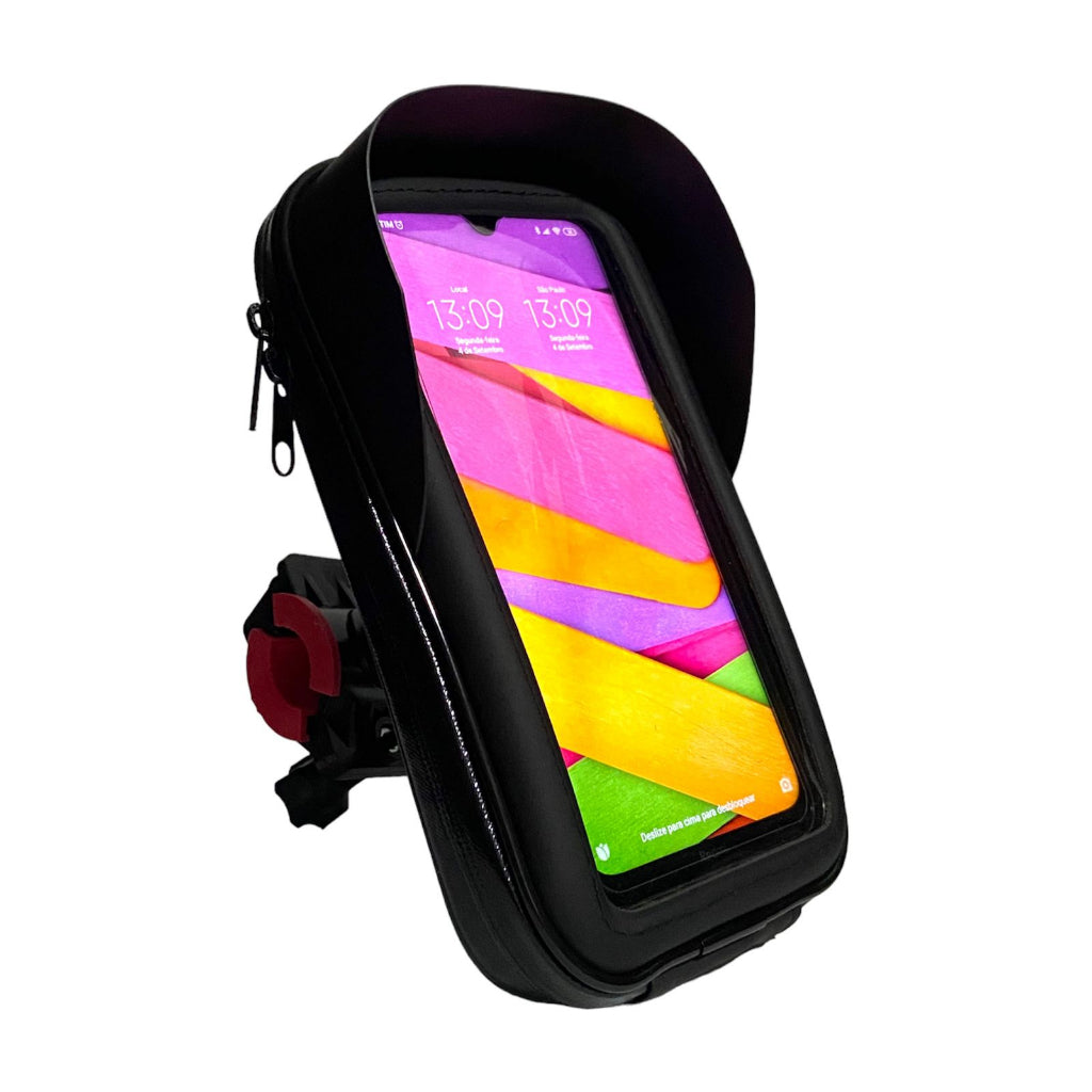 Suporte Telefone Moto À Prova D'Água GPS Proteção Sol e Chuva - AMZ
