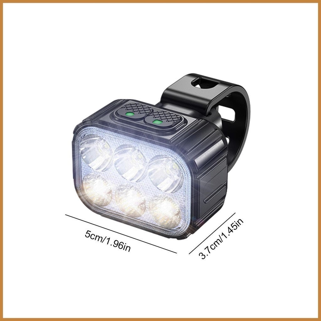 Kit Farol + Lanterna Traseira Bike 6 Led Recarregável USB EC6906