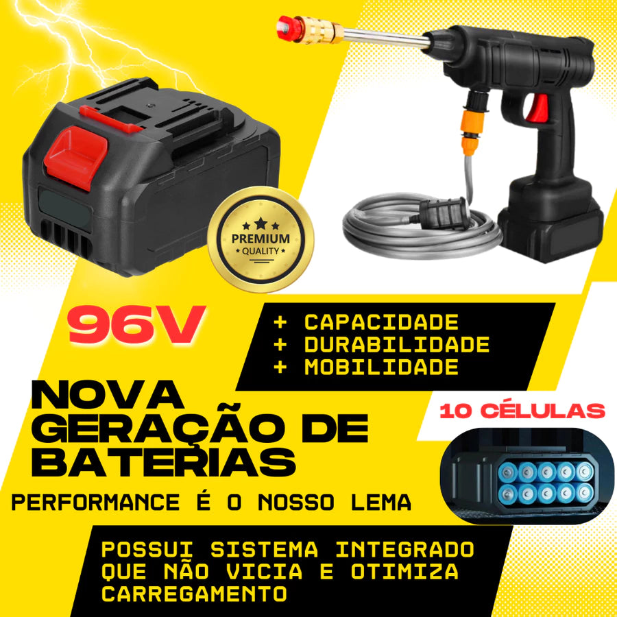 Pistola de Alta Pressão HydroForce - 2 Baterias de 96V