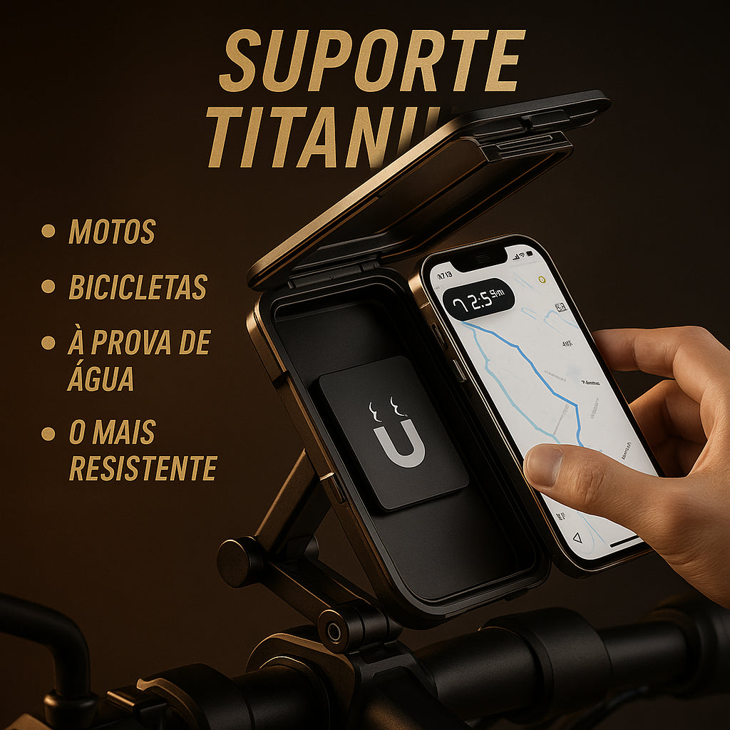 Suporte Celular Moto e Bike 360° Articulado À Prova D'água - AMZ