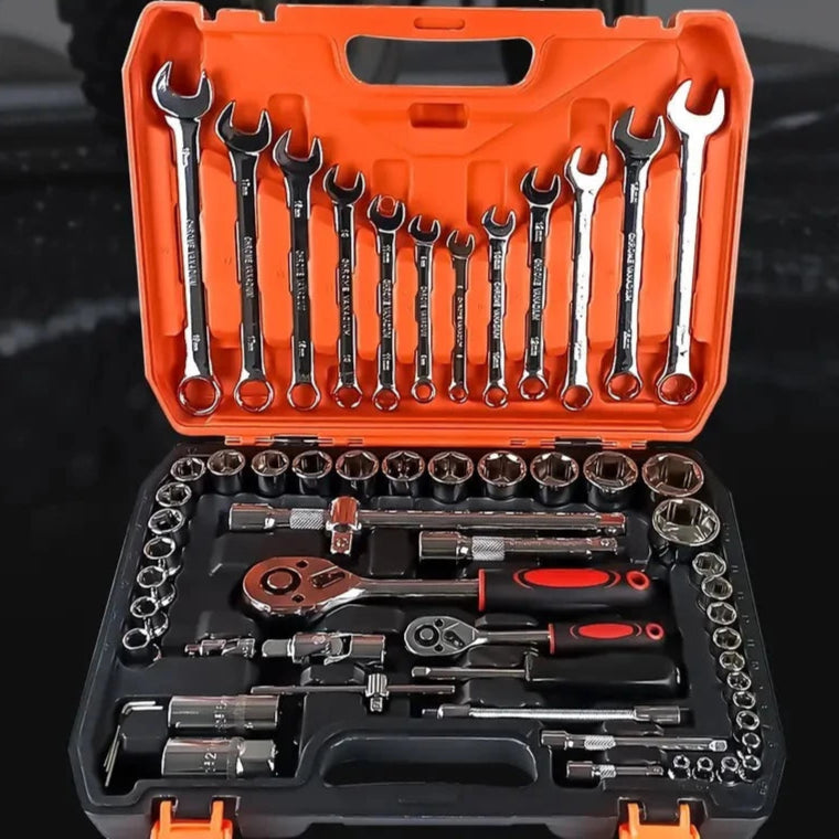 Kit Ferramenta Jogo Soquete Chave Combinada Catraca 61 Peças