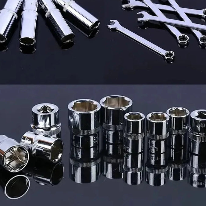 Kit Ferramenta Jogo Soquete Chave Combinada Catraca 61 Peças