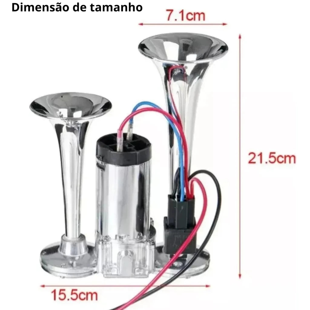 Buzina Automotiva Twin Alloy