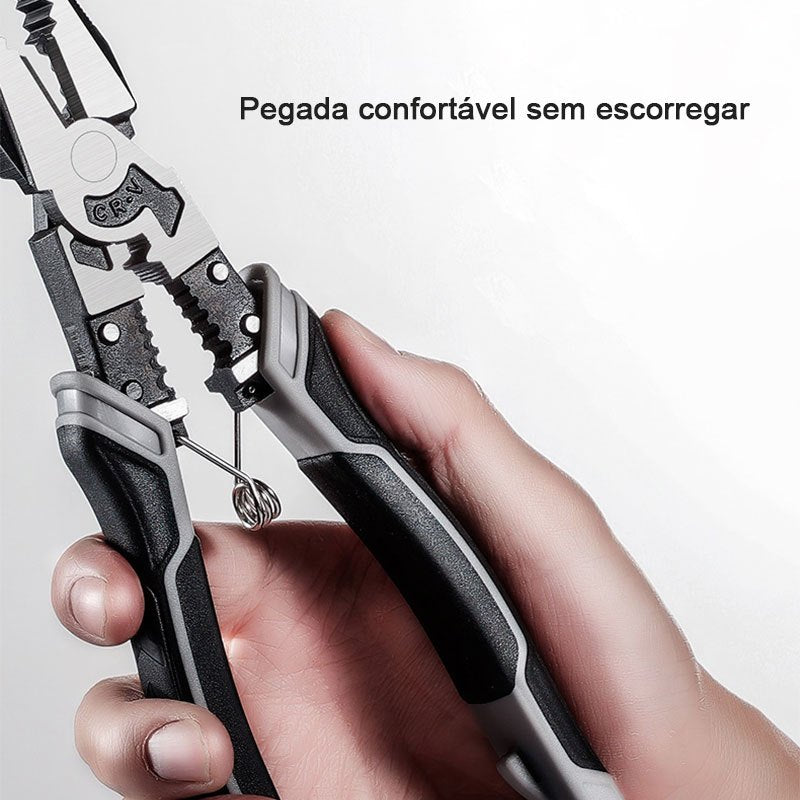 Alicate Multifuncional Universal CR-V Corte, Decapador Fio 9” - AMZ