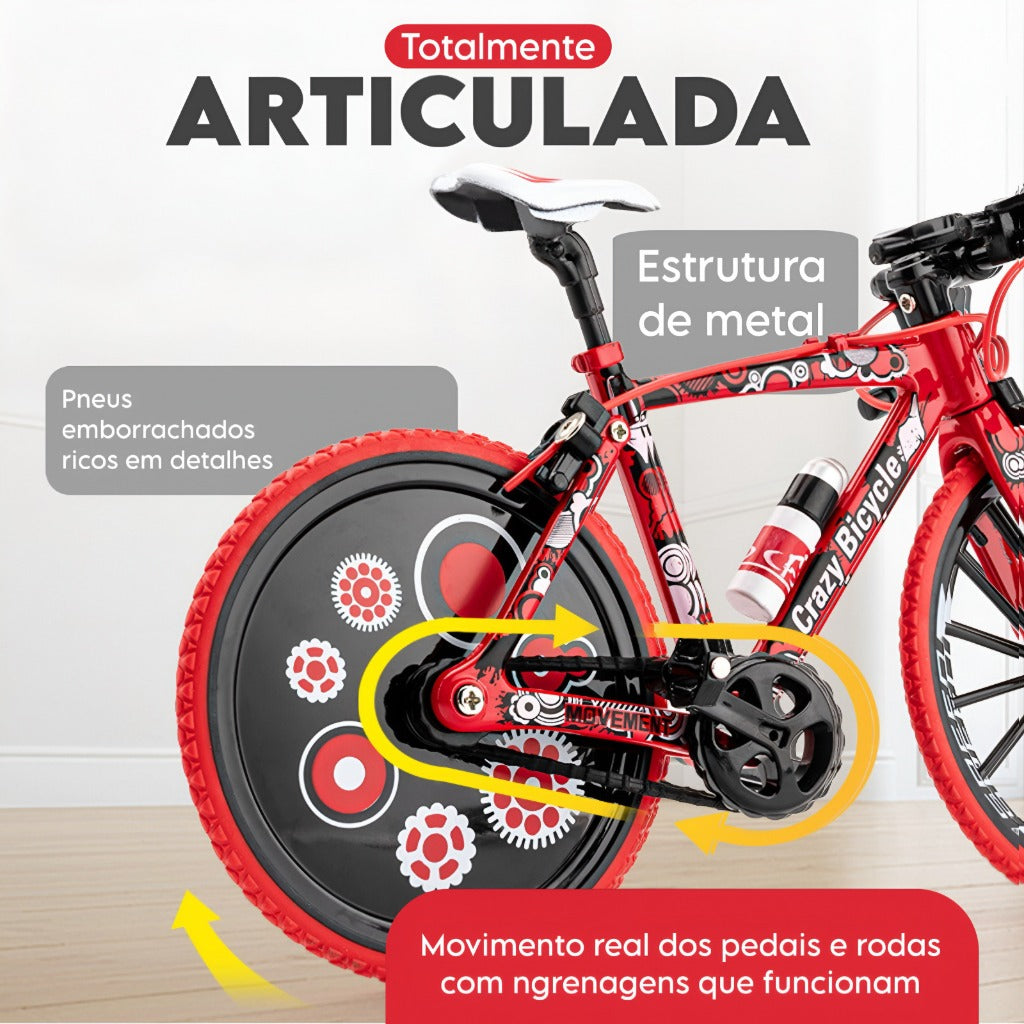 Bicicleta Miniatura Coleção Colecionável de Metal Speed Mountain Bike Triathlon MTB Brinquedo