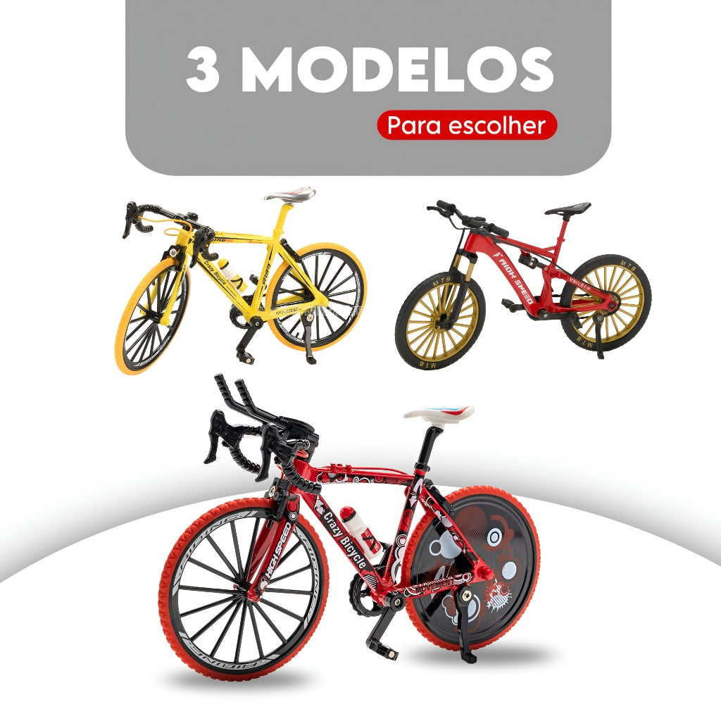 Bicicleta Miniatura Coleção Colecionável de Metal Speed Mountain Bike Triathlon MTB Brinquedo