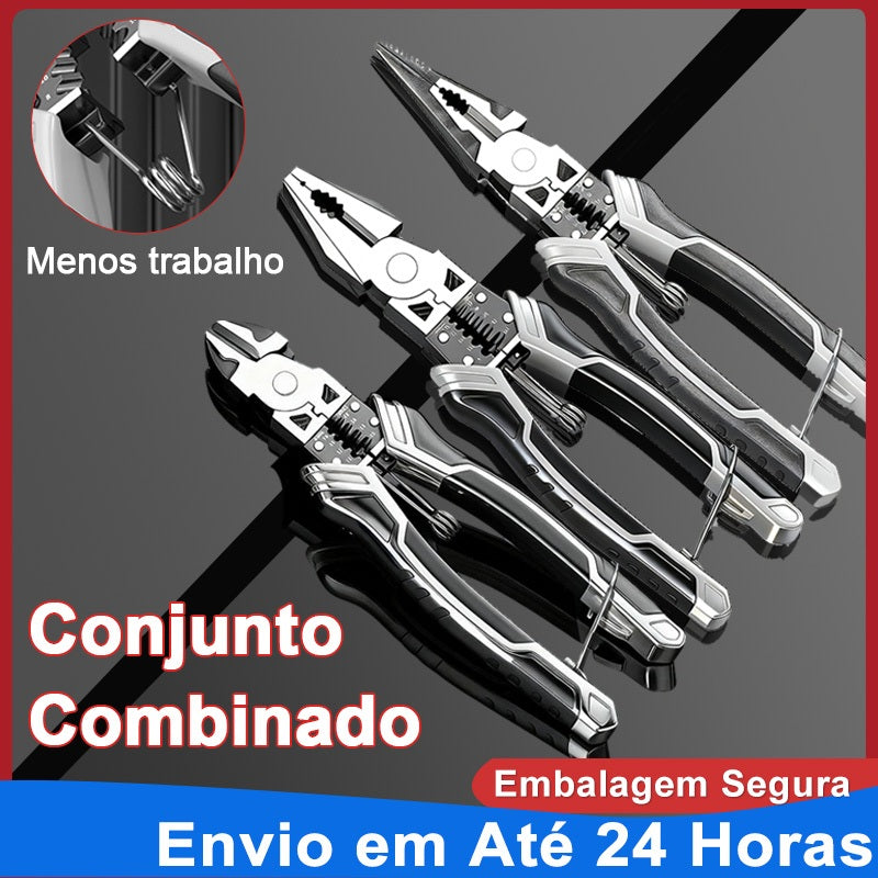 Alicate Multifuncional Universal CR-V Corte, Decapador Fio 9” - AMZ
