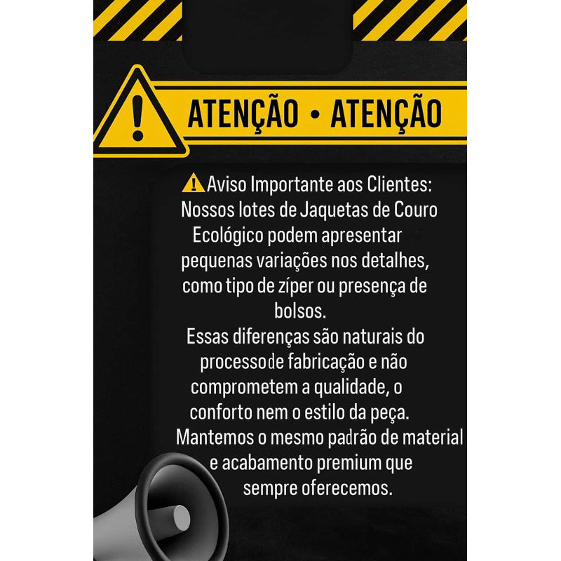 Jaqueta Couro Masculina Moderna Promoção Pronta Entrega - AMZ