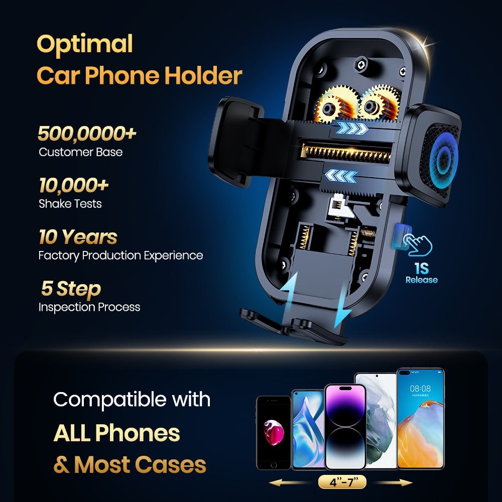 Suporte Telefone Carro TOPK Braçadeira Larga Gancho Metal Ventilação