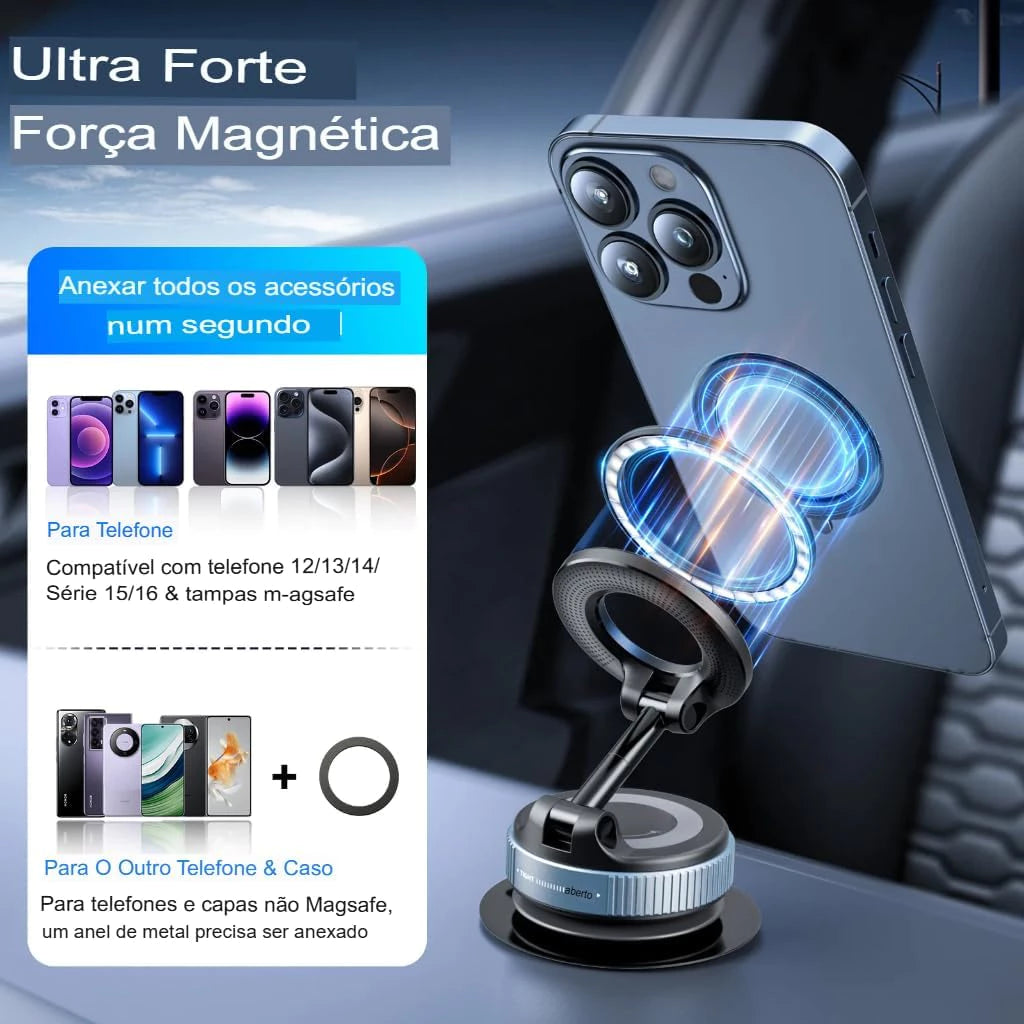 Suporte Celular Magnético Veicular 360°