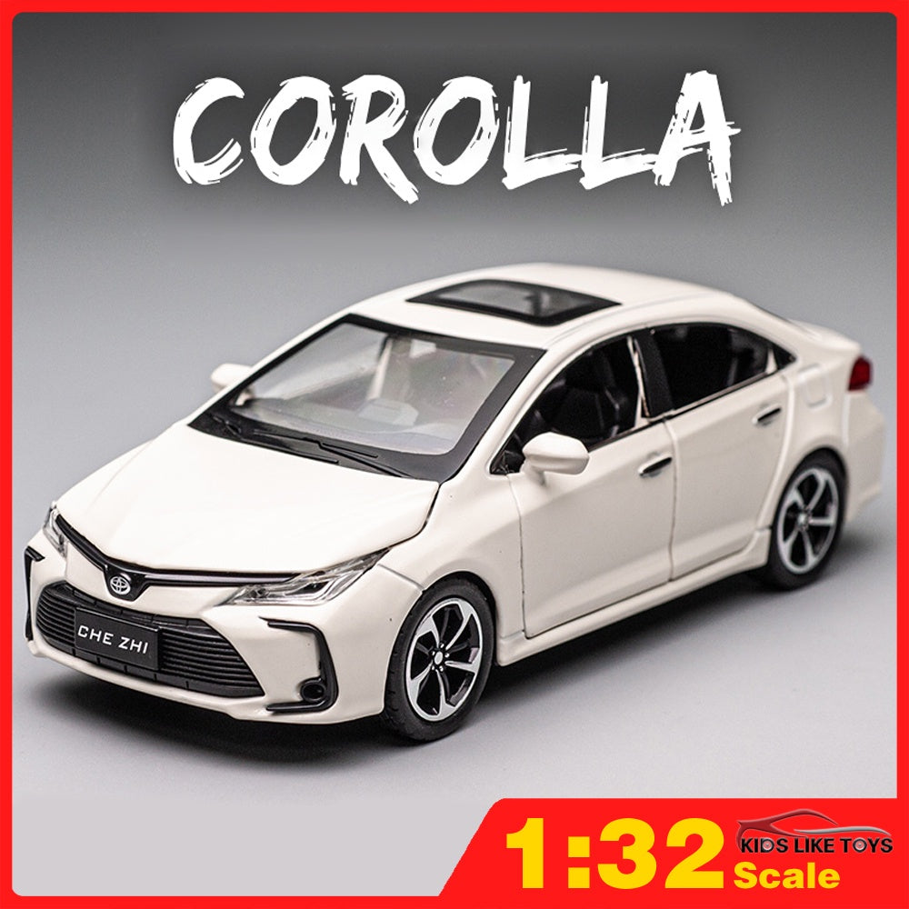 Miniatura Toyota Corolla 1:32 Metal Som e Luz Portas Abríveis | AMZ Para Você