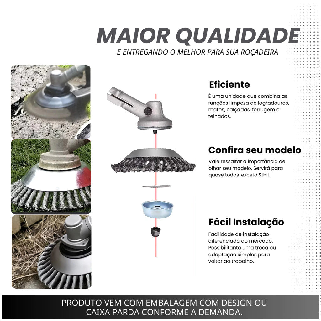 Escova de Aço para Roçadeira RoçaSteel