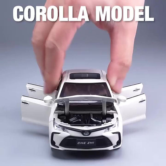Miniatura Toyota Corolla 1:32 Metal Som e Luz Portas Abríveis | AMZ Para Você