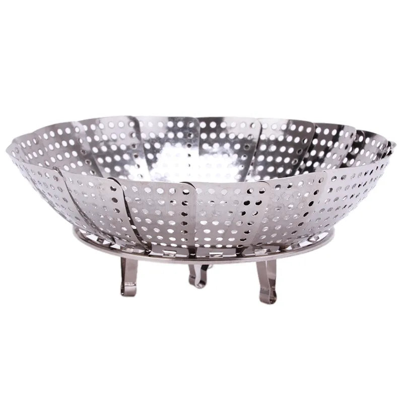 Cesto Retrátil Para Cozimento a Vapor de Inox
