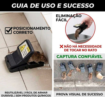 RatStop™ - Ratoeira de Pressão Ultrassensível Sem Veneno