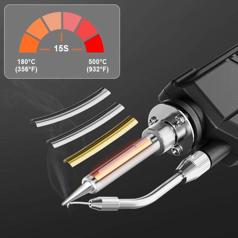 Kit de Ferro de Solda LCD - Temperatura Ajustável 180-520°