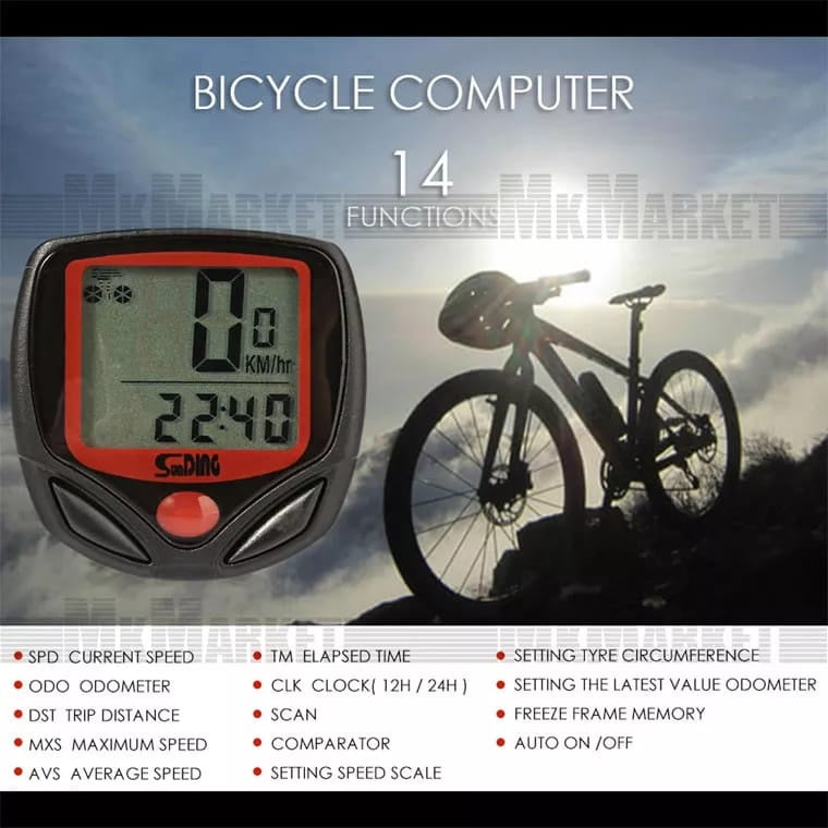 Velocímetro Para Bicicleta Digital À Prova D'Água Com Medidor de Velocidade MT039 (F3)