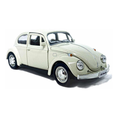 Carrinho Fusca Clássico 1:32 Metal Miniatura Branco - AMZ