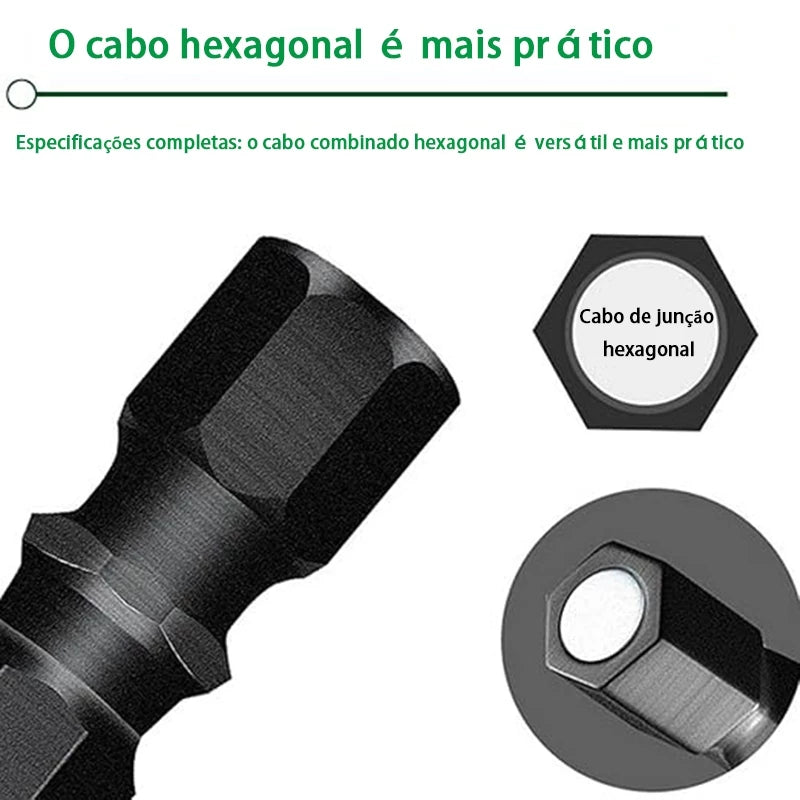 Broca Diamantada Multiuso - KIT com 7 Brocas (5/6/8/10/12/14/16mm)