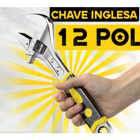 Chave Inglesa Ajustável 8 10 12 Polegadas Profissional Emborrachada - AMZ