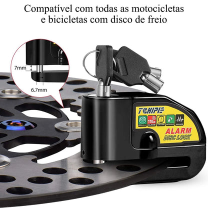 Cadeado Anti Furto - DiskLock Pro - Reforçado Com Alarme Sonoro