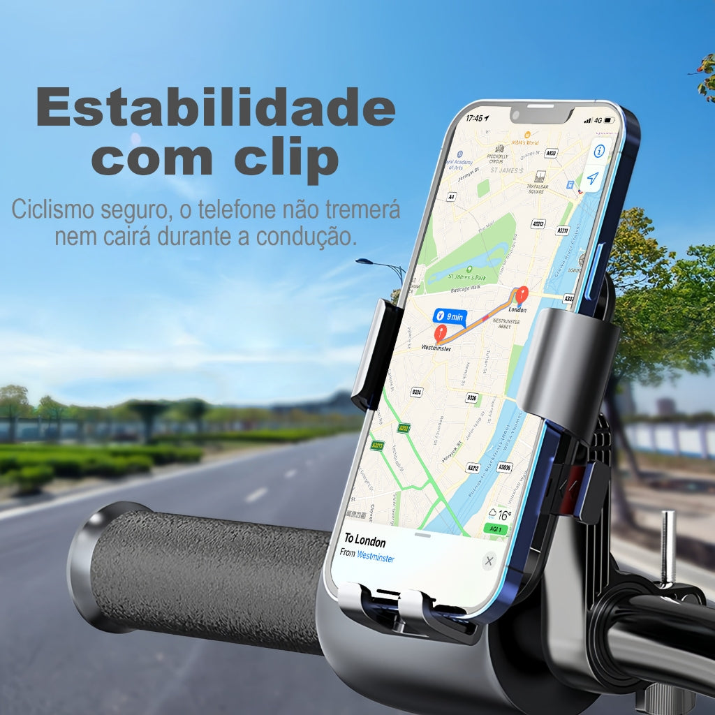 H'maston CJ-90 Suporte de celular para moto e bike ajustável estável gira 360 graus