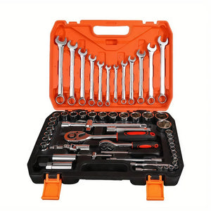 Kit Ferramenta Jogo Soquete Chave Combinada Catraca 61 Peças