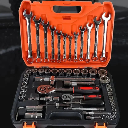 Kit Ferramenta Jogo Soquete Chave Combinada Catraca 61 Peças