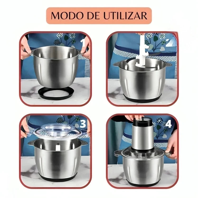 Multiprocessador de Alimentos Grinders - Aço Inoxidável