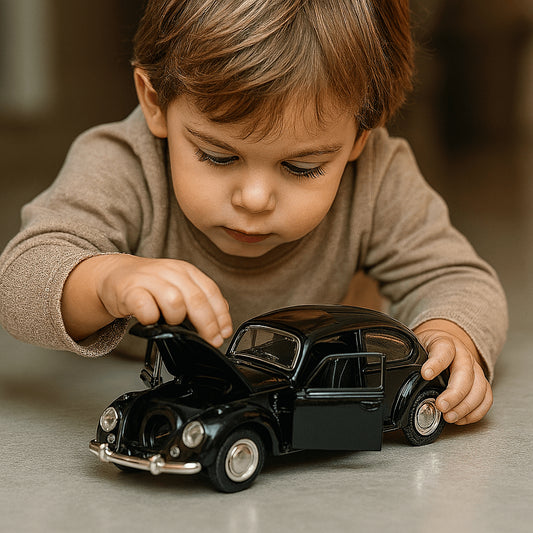Carrinho Fusca Clássico 1:32 Metal Miniatura Branco - AMZ