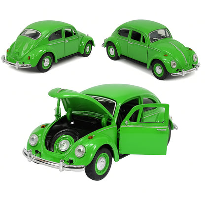 Carrinho Fusca Clássico 1:32 Metal Miniatura Branco - AMZ