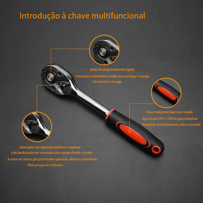 Jogo De Chave Catraca -  46 Peças