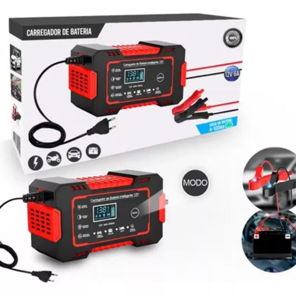 Carregador de Bateria 12v Bivolt Inteligente