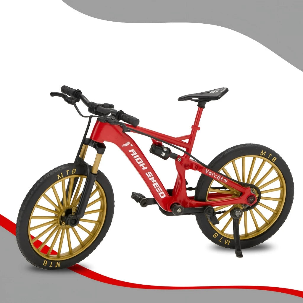 Bicicleta Miniatura Coleção Colecionável de Metal Speed Mountain Bike Triathlon MTB Brinquedo