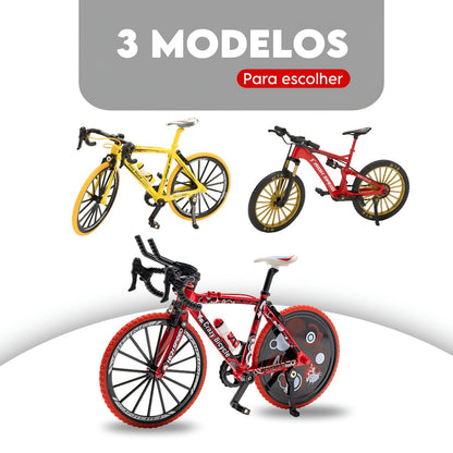 Bicicleta Miniatura Coleção Colecionável de Metal Speed Mountain Bike Triathlon MTB Brinquedo