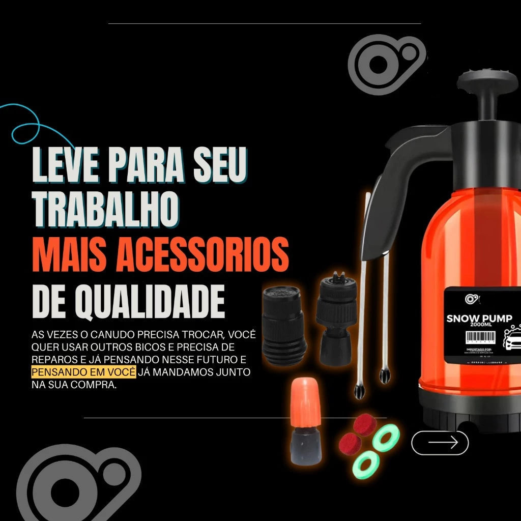 Pulverizador de Espuma 3 em 1 SnowPump - Profissional Premium