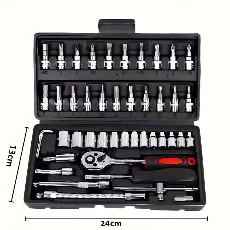 Jogo De Chave Catraca -  46 Peças