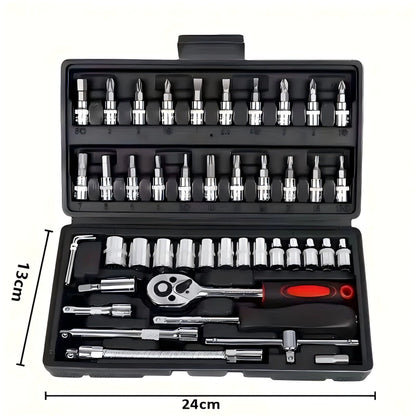 Jogo De Chave Catraca -  46 Peças