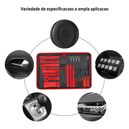 🚗 Conjunto de Ferramentas para Remoção de Presilhas Automotivas - 24 Peças