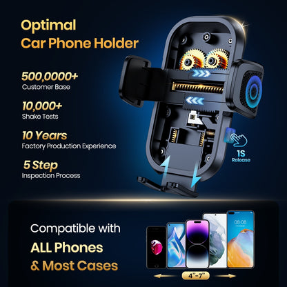Suporte Telefone Carro TOPK Braçadeira Larga Gancho Metal Ventilação