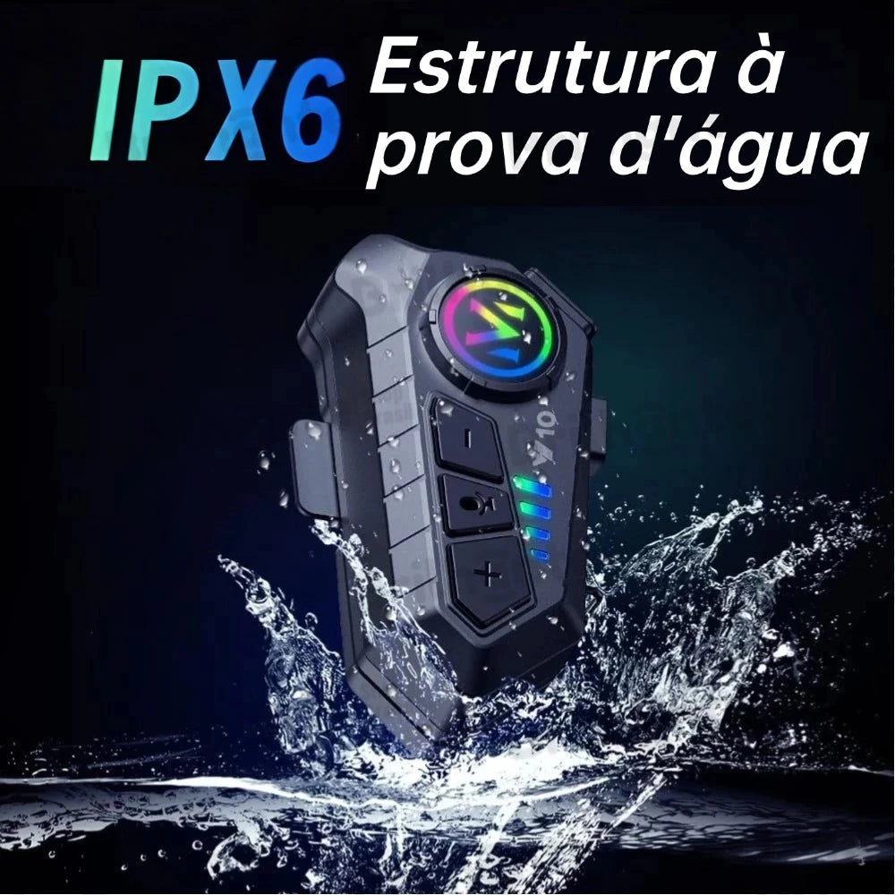 Fone de Ouvido para Capacete V10 - Chamadas Mãos Livres