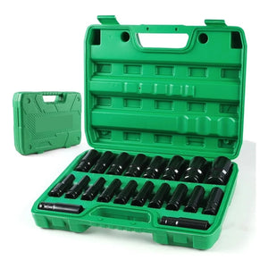 Jogo de Soquetes de Impacto Longo 8mm - 32mm - 20 Peças