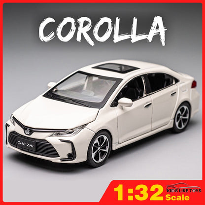 Miniatura Toyota Corolla 1:32 Metal Som e Luz Portas Abríveis | AMZ Para Você