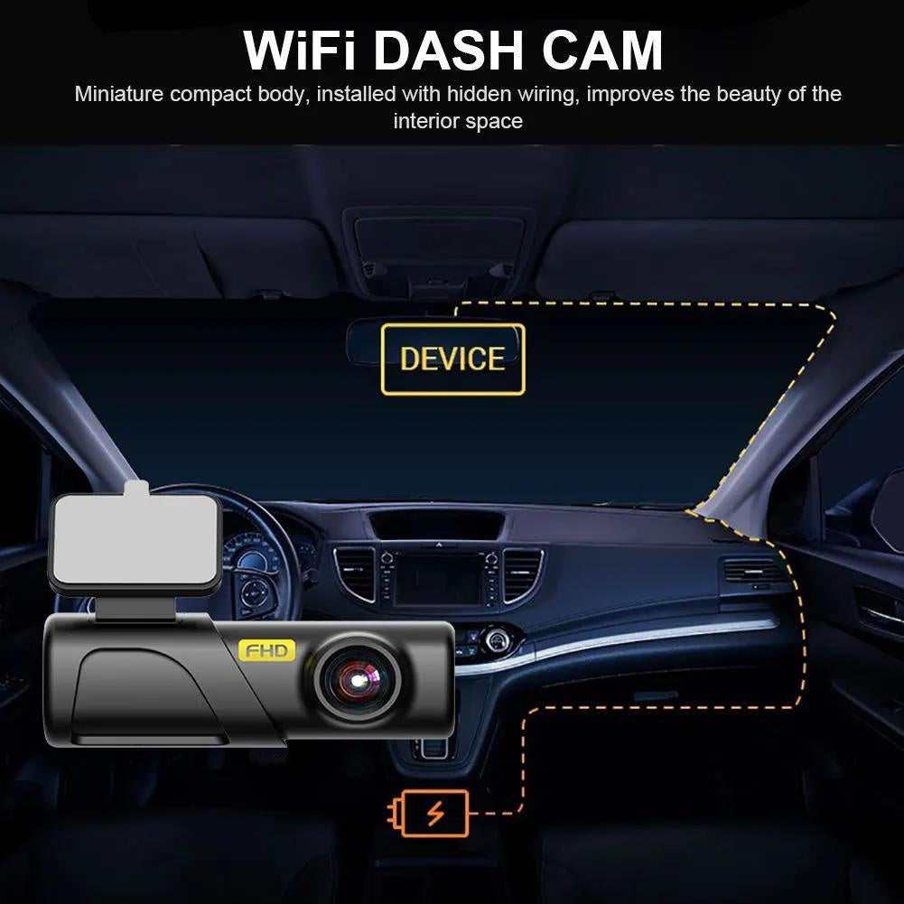 Câmera Dash Cam Carro HD 1080P WiFi USB DVR Vídeo Segurança - AMZ