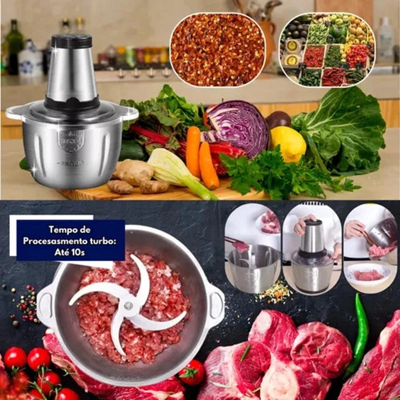 Multiprocessador de Alimentos Grinders - Aço Inoxidável